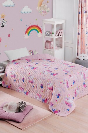 Çok Amaçlı Örtü Tek Kişilik Magical Pembe - Eponj Home