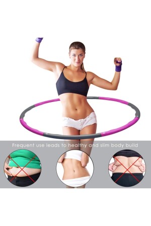 Çok Renkli Hulahoop Egzersiz Çemberi Bel Inceltici Jimnastik Çemberi 1.5 Kg Pembe - 3