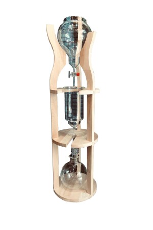 Cold Brew Demleme Camları Ve Standı (ahşap Stand), 2 Lt - Cold Drip, Soğuk Kahve Demleme Tower BGM003 - 1