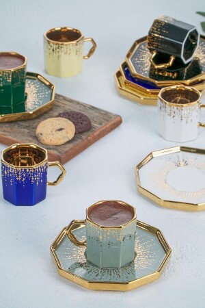 مجموعة من 6 كوبات قهوة من البورتسلين من MNZ-Coleen HXF-21-0114/12 - ACAR