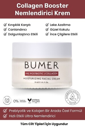 Collagen Booster Normal Ve Kuru Ciltler Için Yaşlanma Leke Kırışıklık Karşıtı Nemlendirici Krem 30ml Su Bazlı Akne Giderici Gece Gündüz 1001 - 3