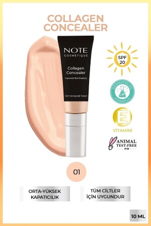 Collagen Concealer 01 Kolajen İçerikli SPF 20 Göz Altı Kapatıcısı - 2