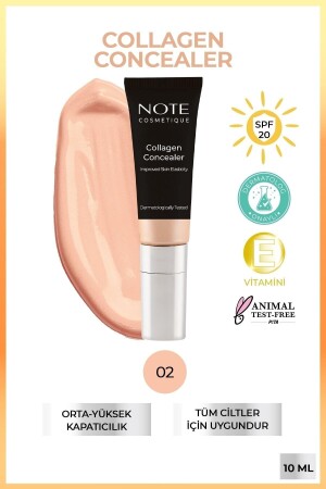 Collagen Concealer 02 Kolajen İçerikli SPF 20 Göz Altı Kapatıcısı - 2