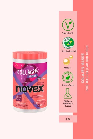 Collagen Infusion İnce Telli Saçlar için Hacim Veren Saç Maskesi 1 KG - 2