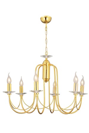 Colmar 6Lı Gold Kaplamalı Modern Yatak odası Salon Avize 3682-06-GD - 3