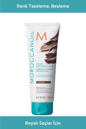 Color Depositing Mask, Açık Ve Koyu Kahverengi Saçlar İçin Maske Cocoa 200ml 7290113140721 - Moroccanoil
