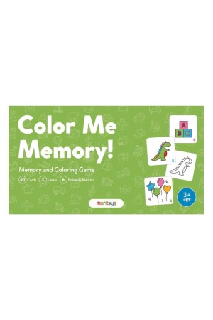 Color Me Memory Gedächtnis- und Malspiel ab 3 Jahren, 60 Karten, 6 löschbare Stifte - 2