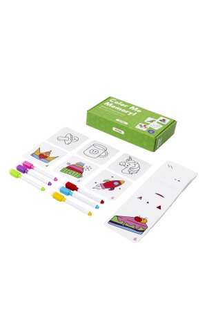 Color Me Memory Gedächtnis- und Malspiel ab 3 Jahren, 60 Karten, 6 löschbare Stifte - 5