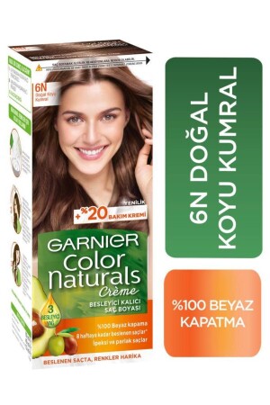 Color Naturals Haarfärbemittel 6n Natural Dark Auburn - 1