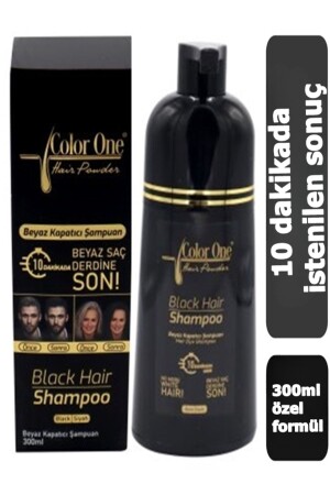 Color One Beyaz Saçlar Için Siyahlaştırıcı Şampuan Boya 300 ml Black Shampoo Siyah Şampuan 8682943111177 - Color One Hair Powder