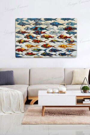 Colorful Aquarium Fish Kanvas Tablo 70x100 Cm CLRFOLAQRM012 - 1