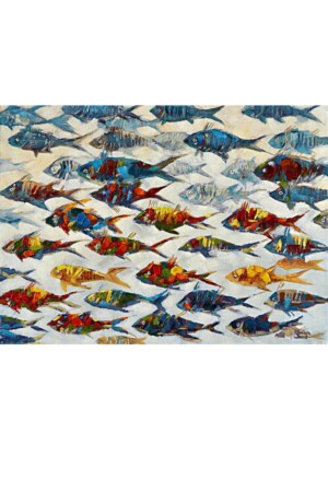 Colorful Aquarium Fish Kanvas Tablo 70x100 Cm CLRFOLAQRM012 - 2