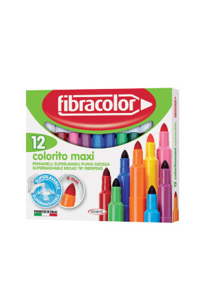 Colorito Maxi Filzstift 12 Farben KRMFC-10630SW012SC - 1