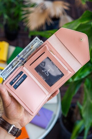 Columbia Damen-Mini-Puder-Geldbörse aus veganem Leder mit Münzfach und losem Kartenhalter COLUMBIA - 3