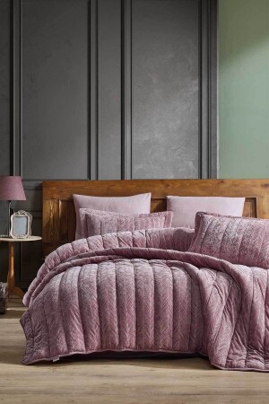 Comfort New Generation Schlafset – 6-teilig, Velvet Dried Rose (230 x 220 cm), Velvet047 - 1