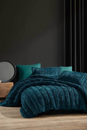 Comfort Yeni Nesil Uykuseti 6 Parça Velvet Zümrüt Yeşili 230x220cm - Elart