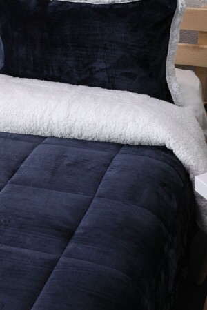 Comforter Çift Kişilik Battaniye Seti - Lacivert F1659 - 3