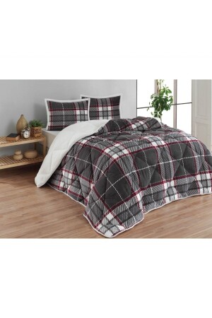 Comforter Çift Kişilik Yorgan Set Anna Gri 00105 - 2