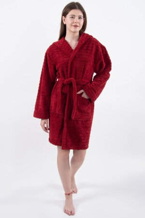 Comfy Kapşonlu Wellsoft Peluş Bornoz Sabahlık Robdeşambr Kadın Bornoz - Cotonila