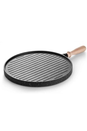 Cook Kitchen Gussgranit-Fladenbrot-Pfannkuchenpfanne (doppelseitiger Grill), 36 cm, CookGzleme - 2