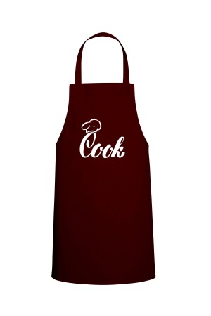 Cook Özel Baskılı Chef Mutfak Önlüğü Bordo TTMO0503 - 2