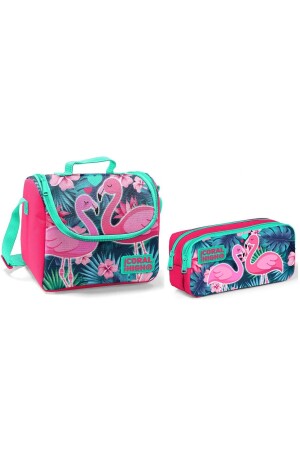 Coral High Lunchbox und Stifthalter-Set – Flamingo – Mädchen - 1