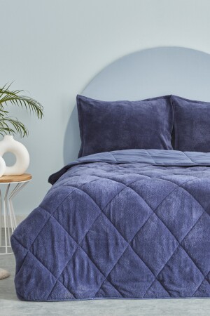 Cornelia Sherpa Çift Kişilik Comfort Set Indigo 160.22.11.0003 - 4