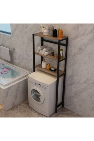 Cosar Group Çamaşır Makinesi Üstü Düzenleyici Banyo Rafı Makina Üstü Çok Amaçlı Dolap sarı87868 - 4