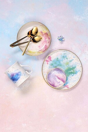 Cosmos Karışık Renk 18 Parça Ikram Ve Kahvaltı Takımı INT-PORLAND128 - Porland