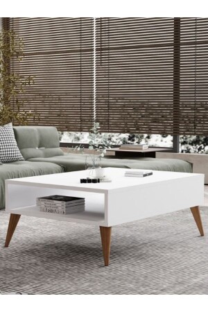 Couchtisch Wohnzimmer Couchtisch Luxus Modell 90x50x33 Weiß Regi-0008 - 2