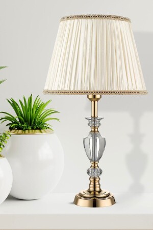 Countess Single Gold Tischlampe Modernes Design Wohnzimmer Lampenschirm - 1