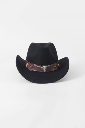 Cowboy-Fedora-Hut – Schwarz C8THSPF729 - 3