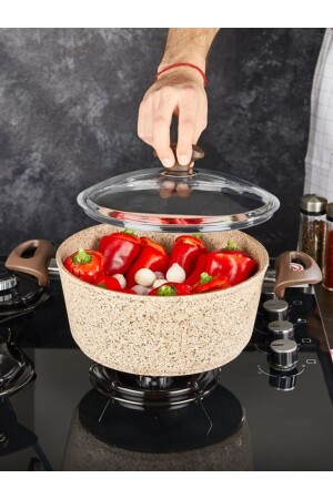 Creamy 20 X 10 Cm Derin Granit Tencere CRE3004 - Falez