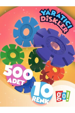 Creative Discs 500 Stück Stem Training kompatible ineinandergreifende Scheiben Lernspielzeug 35413218234521 - 7