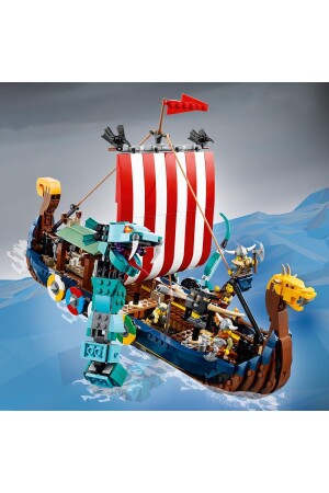 ® Creator 3’ü 1 Arada Viking Gemisi Ve Midgard Yılanı 31132-9 Yaş Ve Üzeri Için Gemi Ve Kurt Içe - 5