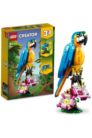 ® Creator Exotic Parrot 31136 – Spielzeug-Bauset für Kinder ab 7 Jahren (253 Teile) - 3