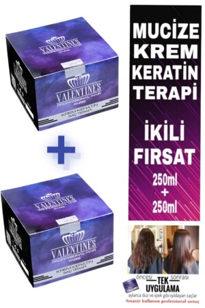 Creme-Keratin-Therapie-Wunderpflege für Monate, gepflegtes und glattes Haar, brasilianisches Föhn-Angebot, 2er-Pack - 2