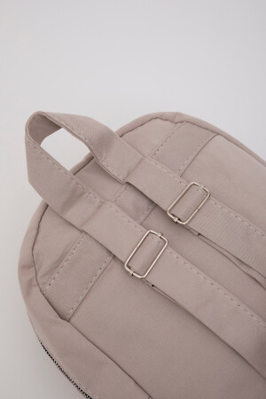 Creme Shk40 2 Fächer verstellbarer Riemen Canvas Stoff Unisex Alltagssportrucksack U:33 E:23 G:1 S226-00027 - 6