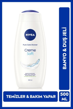 Creme Soft Creamy Touch Bade- und Duschgel 500 ml – Körperfeuchtigkeitscreme – Mandelöl – glatte Haut - 1