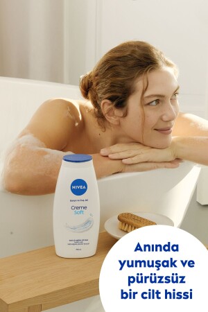 Creme Soft Creamy Touch Bade- und Duschgel 500 ml – Körperfeuchtigkeitscreme – Mandelöl – glatte Haut - 4