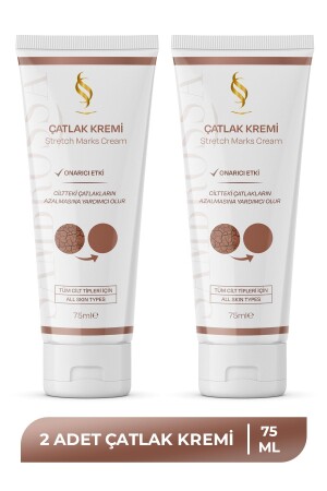 Creme zur Dehnungsstreifenreparatur und Dehnungsprävention, 75 ml, 2er-Set - 2