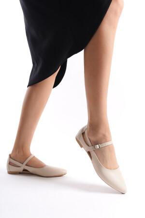 Cremefarbene Daily-Ballerinas für Damen - 2