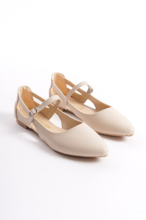 Cremefarbene Daily-Ballerinas für Damen - 4