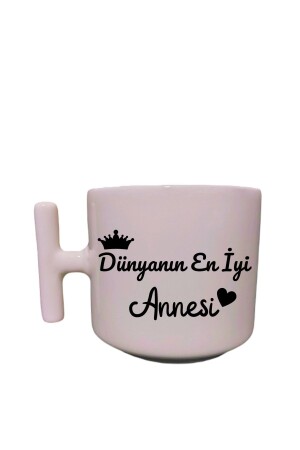 Cremefarbene Tasse mit T-Griff für Mutter, spezielles Design, Latte-Tasse – Muttertag, Geburtstagsgeschenk annetkupa0001 - 1