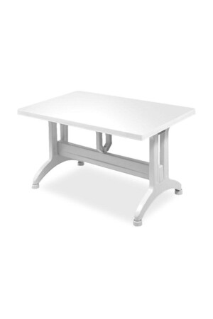 Cremefarbener Tisch mit Kunststoffbeinen, Größe 70 x 120 – schneller und kostenloser Versand PRA-896310-5833 - 1
