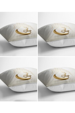 Crescent Design Ramadan-Motiv, modernes Läufer- und Wurfkissenbezug-Set, 43 x 43 - 3