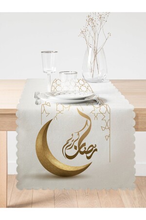 Crescent Design Ramadan-Motiv, modernes Läufer- und Wurfkissenbezug-Set, 43 x 43 - 4