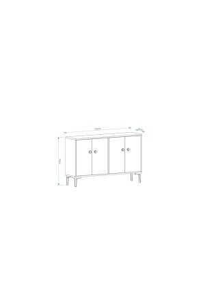 Cria White Konsole, TV-Ständer, TV-Einheit, Kaffeeecke, Badezimmerschrank, Mehrzweckschrank criawhite - 8