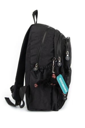 Crinkle-Stoff, wasserabweisend, groß, Schwarz, Crinkle-Rucksack/Laptop-Schultasche fc88132 - 4