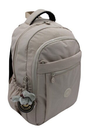 Crinkle wasserabweisender Stoff Unisex Beige Rucksack 2300 bag2300back - 4